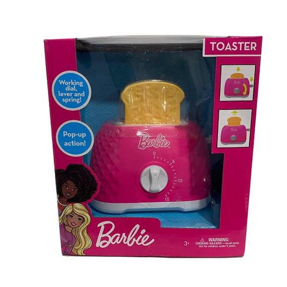 Toys Barbie Walgreens Toaster Pink Push Lever Pop Up Toast Play